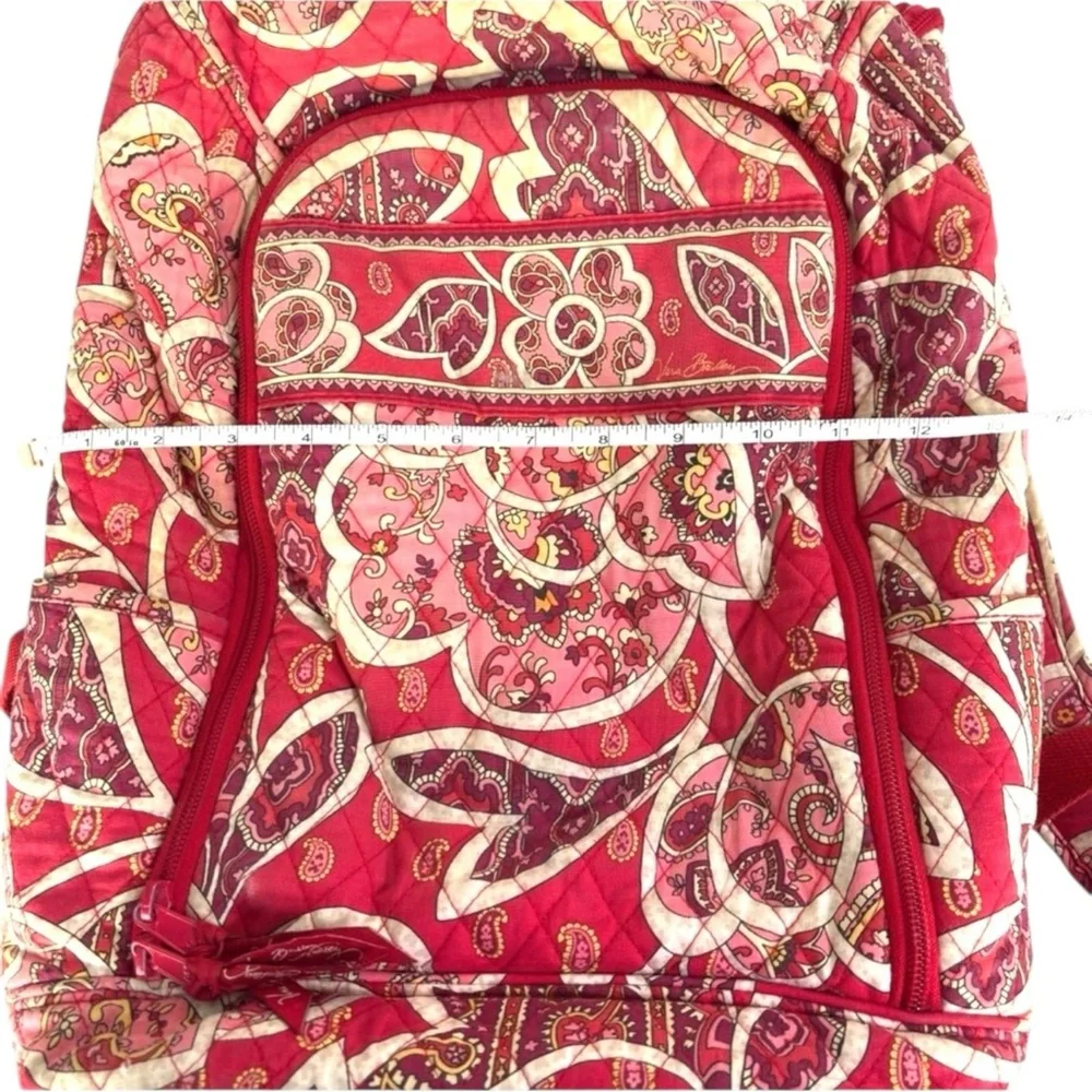 Vera Bradley Vintage Rosie Posies Campus Laptop Backpack 